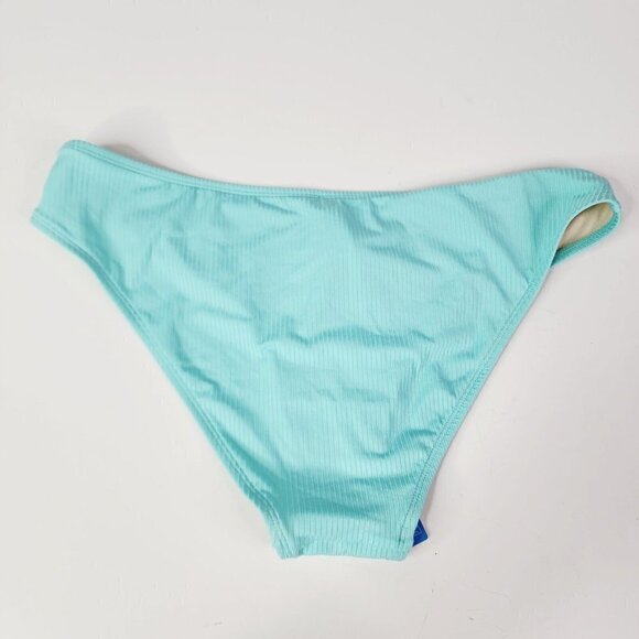 NEW CUPSHE Aqua Blue Nature Trip Classic Hipster Ribbed Bikini Bottom Swim Large - Picture 12 of 12